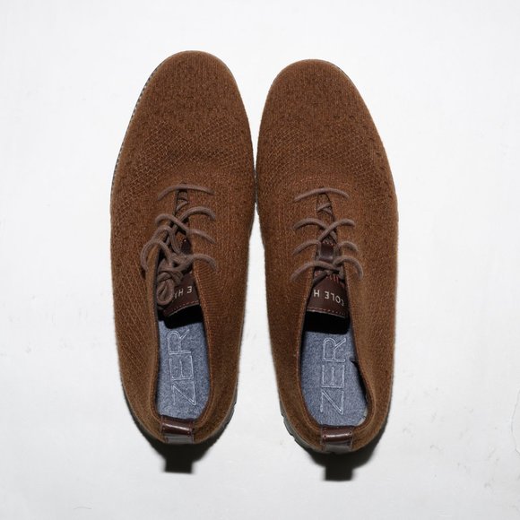 Cole Haan ZeroGrand Chukka Mens Size 8 Wool Stitchlite C30708 Brown Casual Shoes main image 4